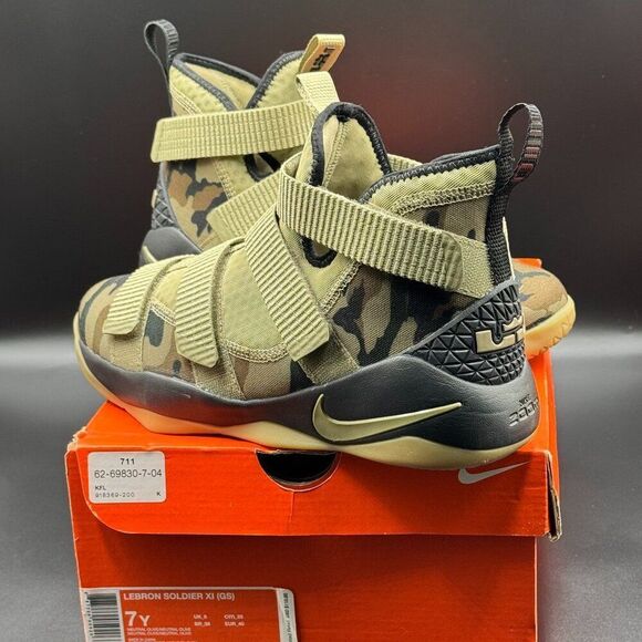 Nike LeBron Soldier 11 GS 'Olive' - Picture 1 of 12